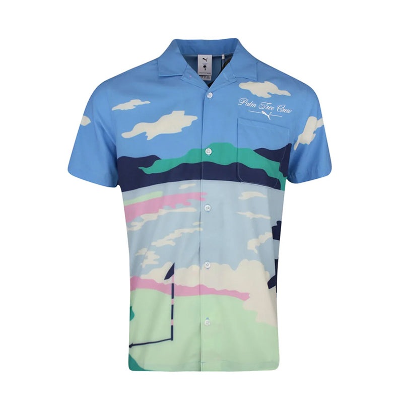 PUMA x PTC Open Collar Printed Men’s Shirt (Regal Blue)