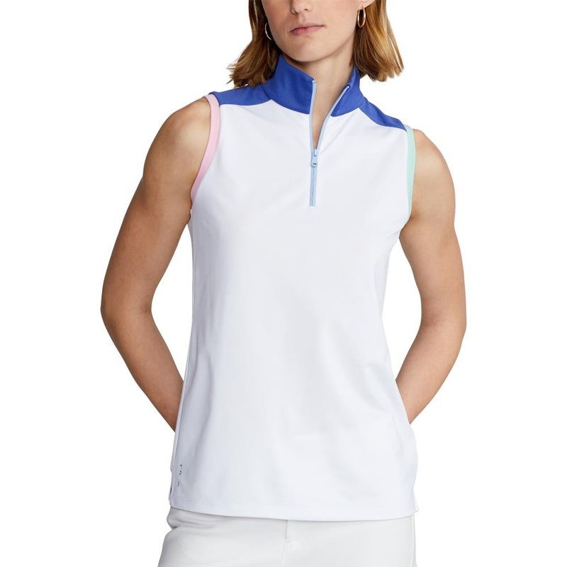 Ralph Lauren Ladies Zip Neck Sleeveless Golf Polo – Last One XS Only Left