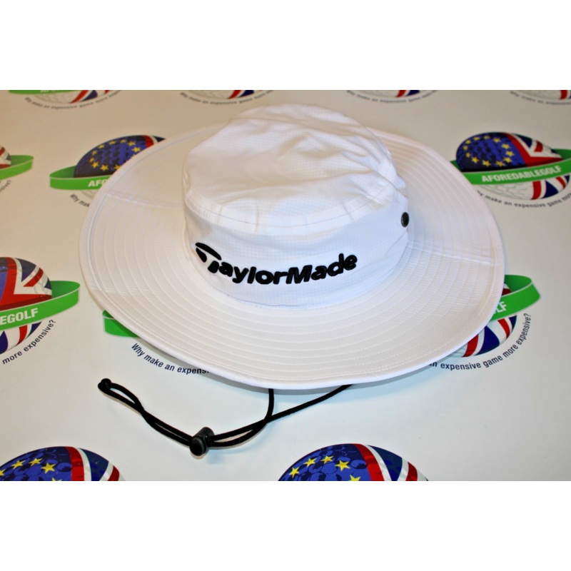 Taylormade Metal Eyelet Bucket Hat White Size Small/Medium