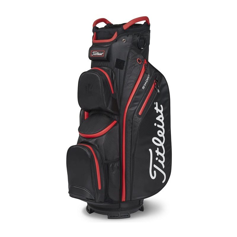 Titleist Cart 14 StaDry Cart Bag – Black/Black/Red