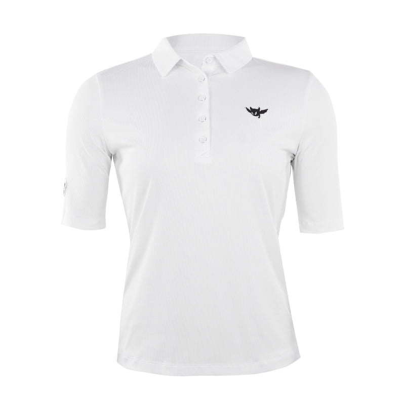 WAAC Ribbed Slim PGA Women’s Polo (White)