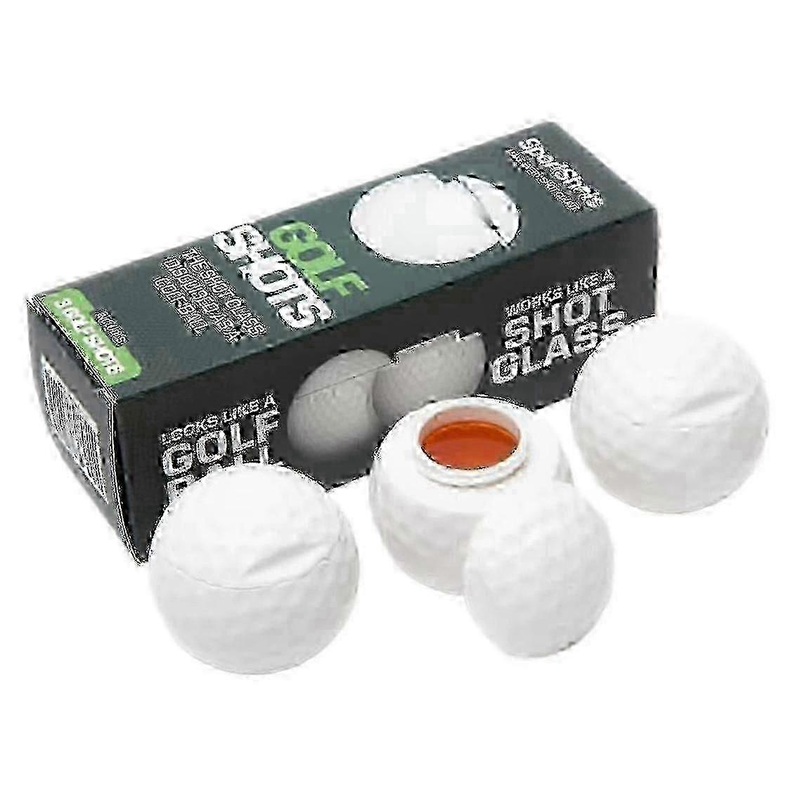 Golf Ball Shot Glasses with Leak-Proof Lids