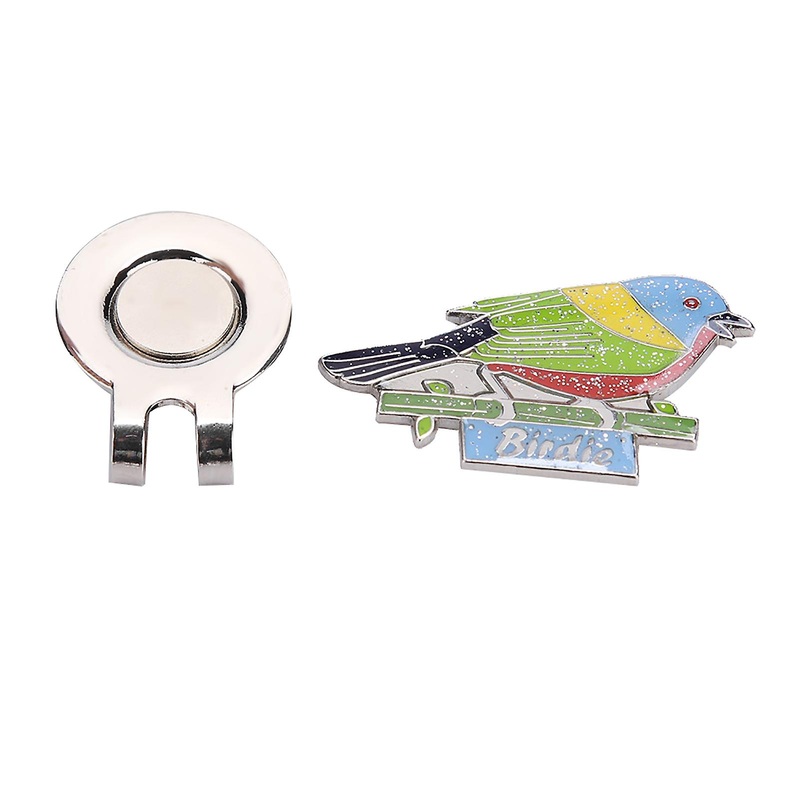 Golf Clip Marker Durable Stainless Steel Golf Hat Cap Clip with  Marker Accessory Bird
