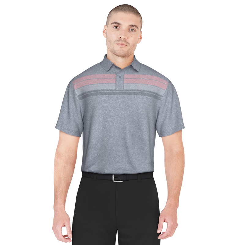 Men’s Jersey Chest Stripe Golf Polo