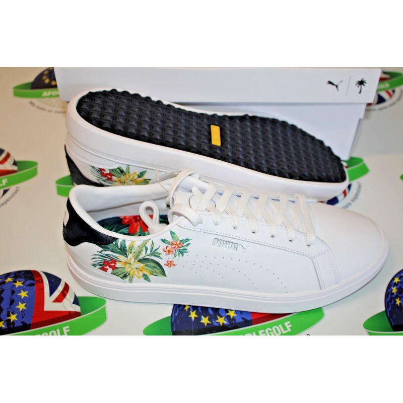 Puma Limited Edition Classic G X Ptc Golf Shoes White/Navy/Red Fire UK Size 9.5