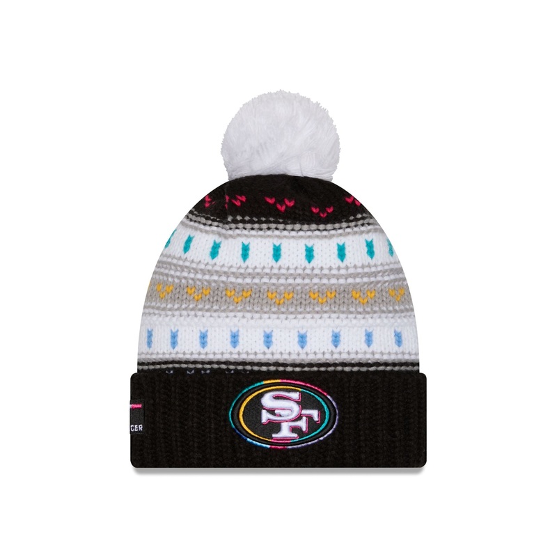 San Francisco 49ers 2025 Crucial Catch Women’s Pom Knit Hat