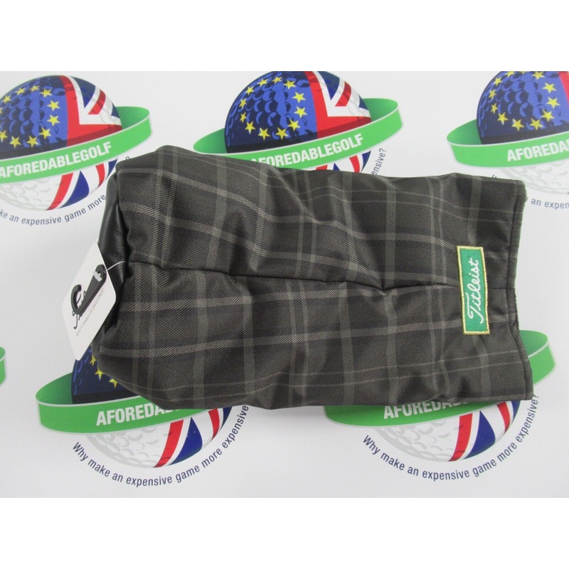 Titleist Limited Edition Shamrock Plaid Barrel Leather Performance Driver Cover