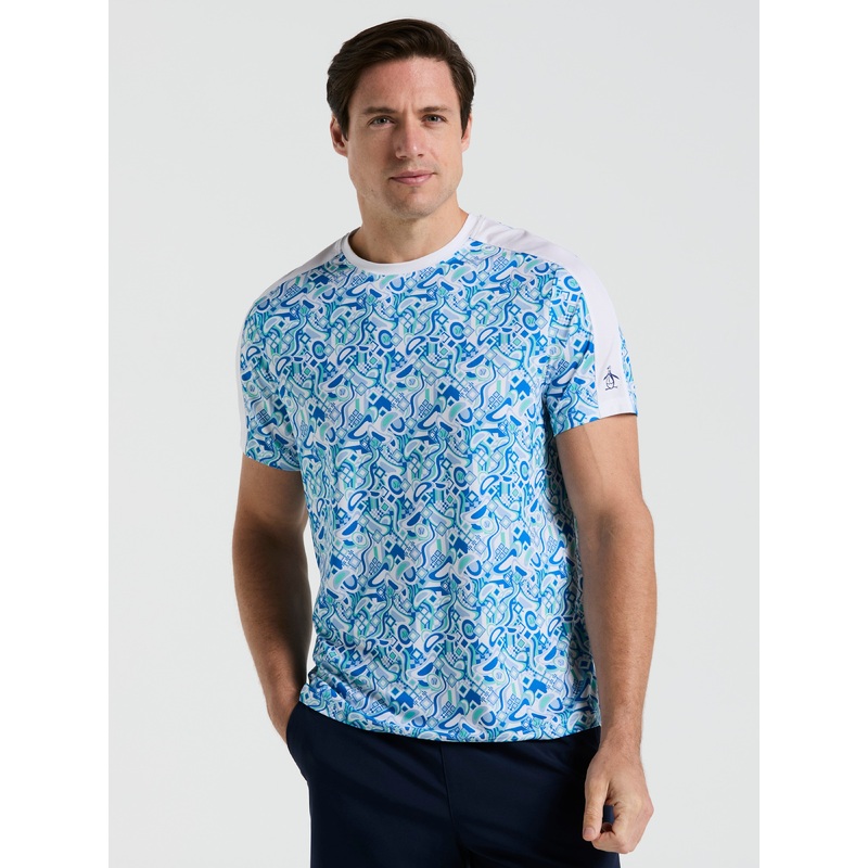 Men’s Performance Midcentury Block Tennis Tee