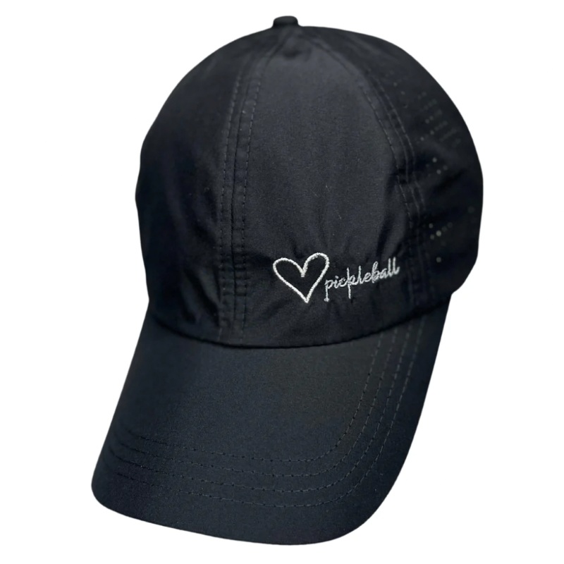 VimHue Love Pickleball Hat (Elastic) – Black
