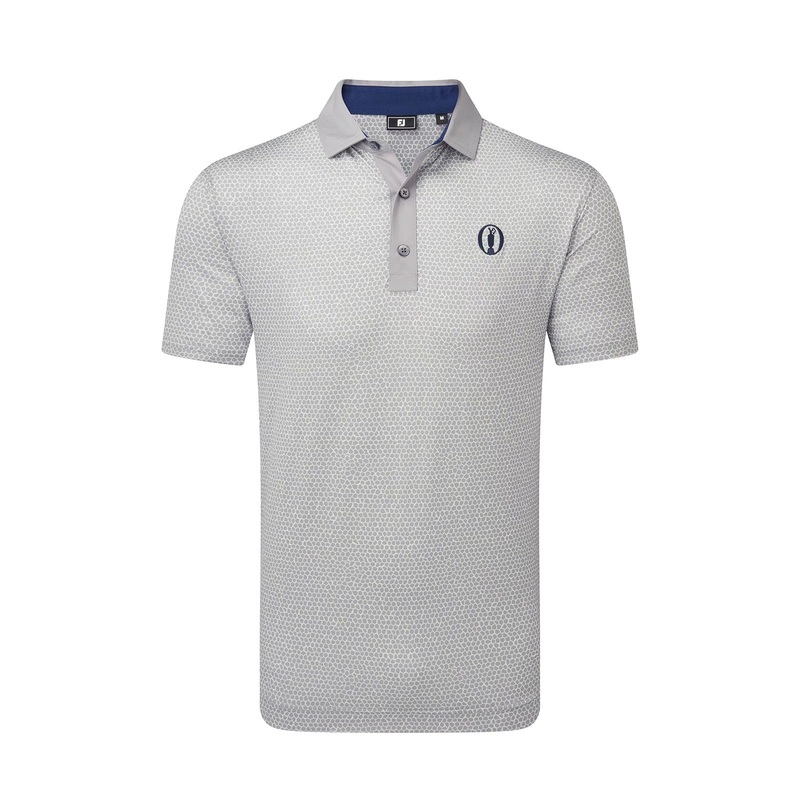 FOOTJOY Rock Print Lisle Men’s Polo (Grey)