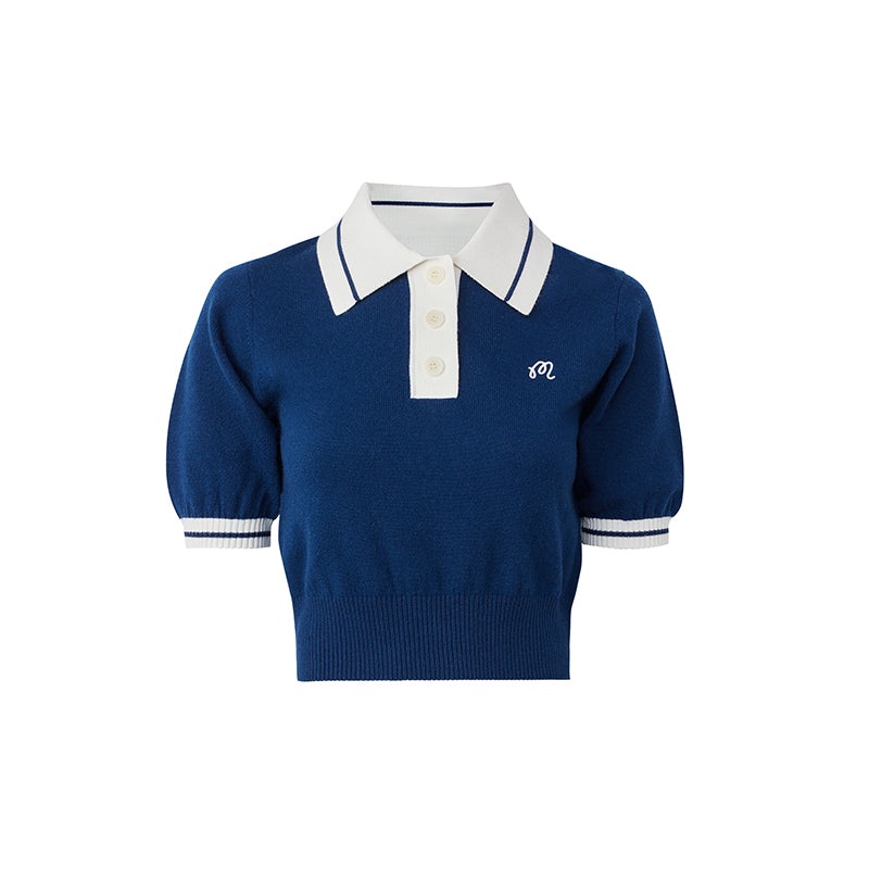MALBON GOLF Mikayla Knit Women’s Polo (Pageant Blue)