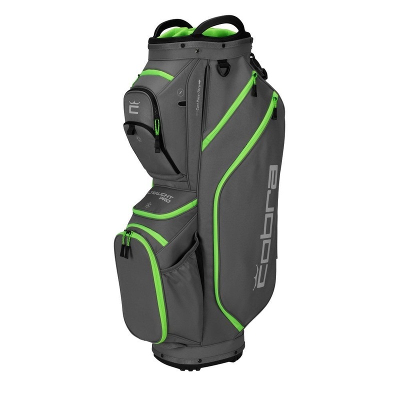 new cobra ultralight pro cart bag grey/lime green