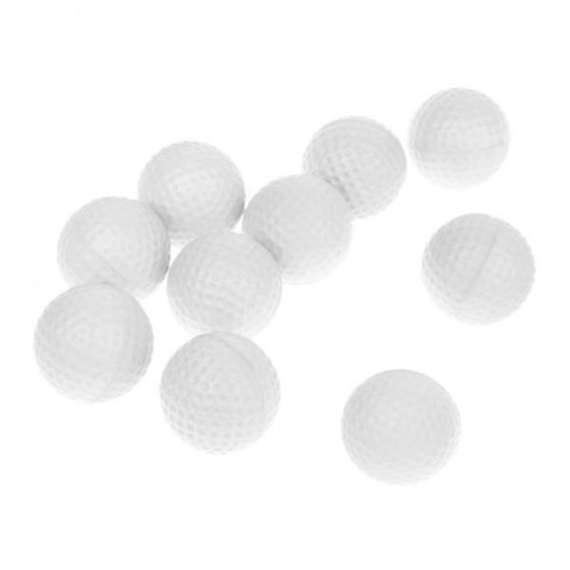4×10 Pieces PU Foam Sponge Golf Training Soft Balls Golf Practice Balls White