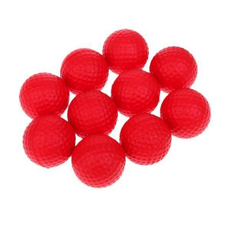 5×10 Pieces PU Foam Sponge Golf Training Soft Balls Golf Practice Balls Red