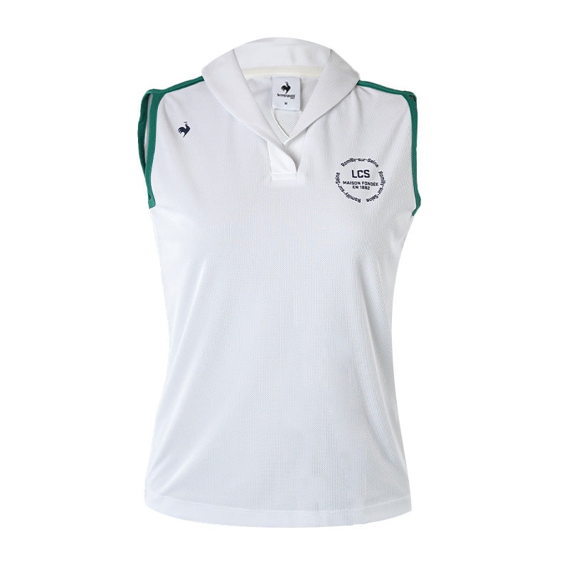 LE COQ SPORTIF GOLF Korean Series Round Collar Women’s Polo (White)