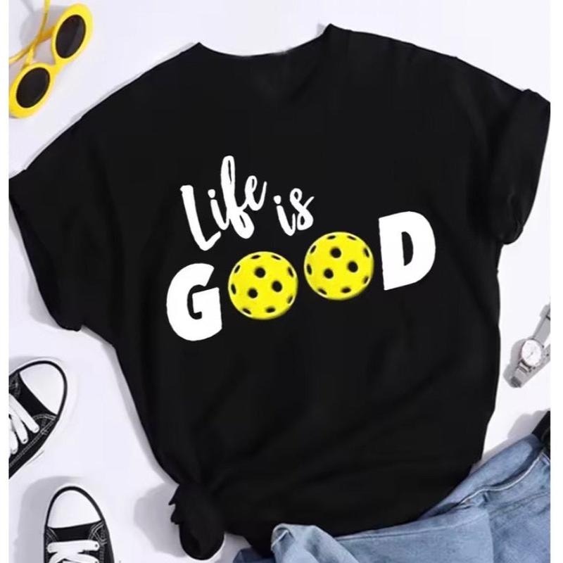 Pickleball Life is Good Tee – Black