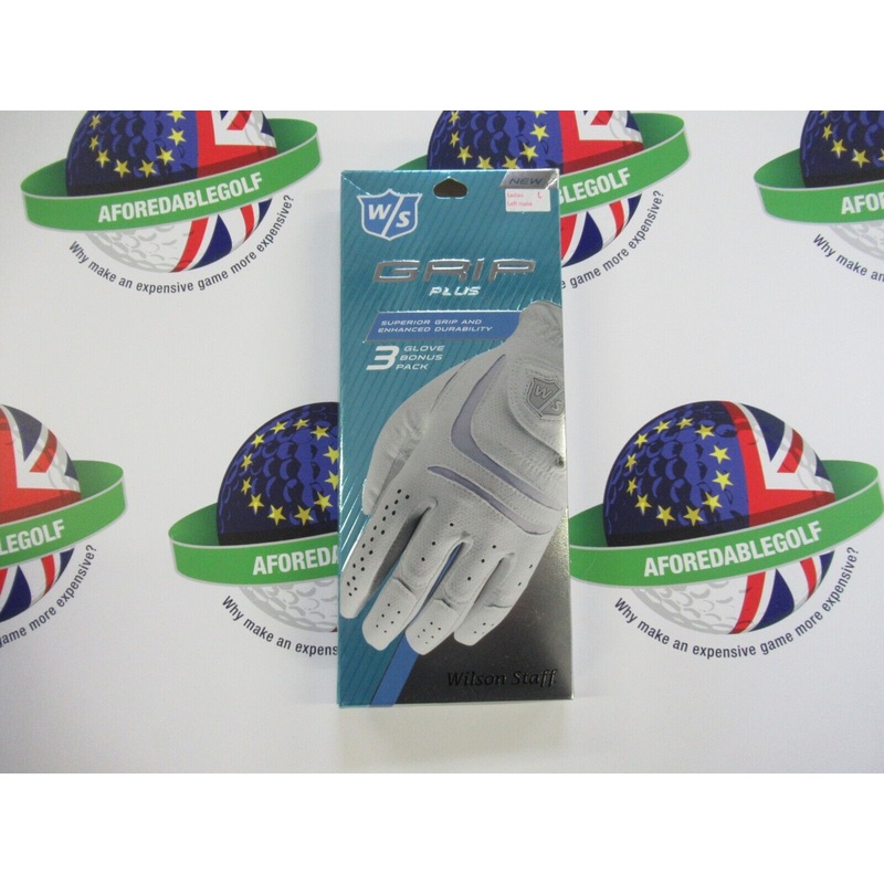 Wilson Staff Grip Plus 3 Glove Bonus Pack Left Hand Womens Gloves Size Large