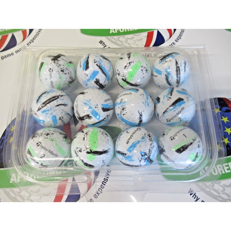 12 Taylormade Speedsoft Ink Mixed Golf Balls Pearl/Pearl 1 Grade