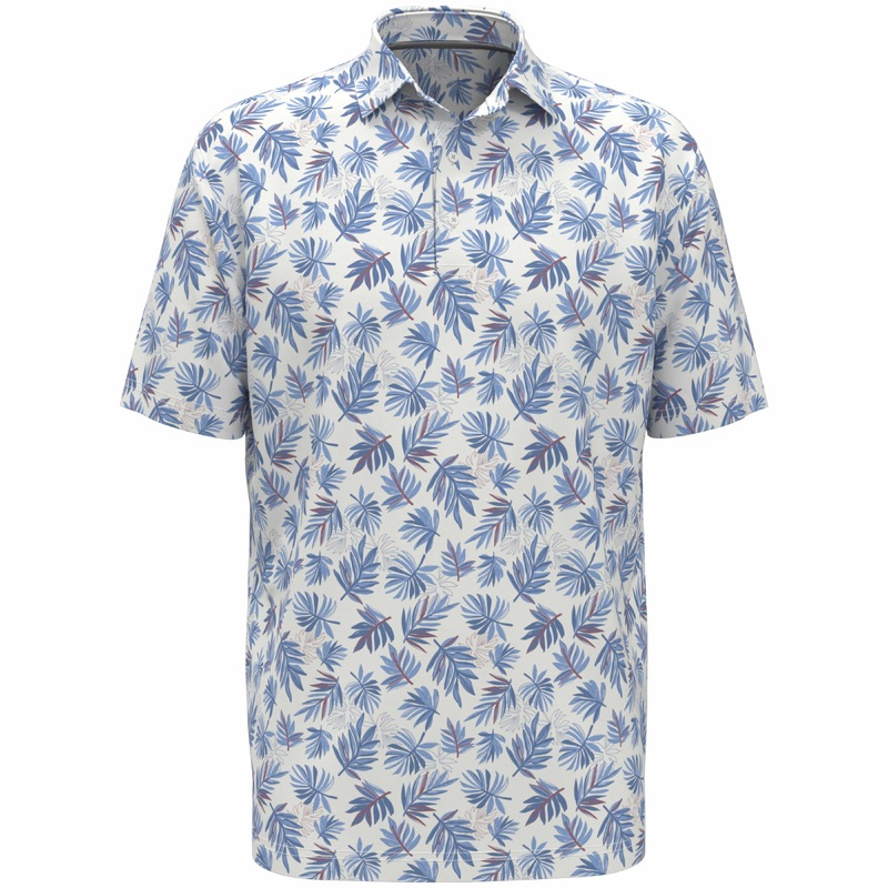 Big & Tall Floral Polo|White|Aquifer|Black|1X|2X|3X|4X|5X|LT|XLT|2XLT|3XLT|4XLT|5XLT