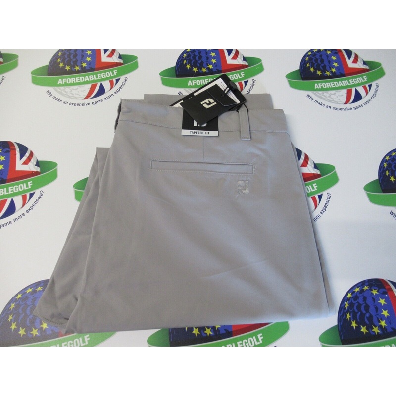Footjoy Ace Tapered Fit Trousers Grey Waist 36 X Leg 32