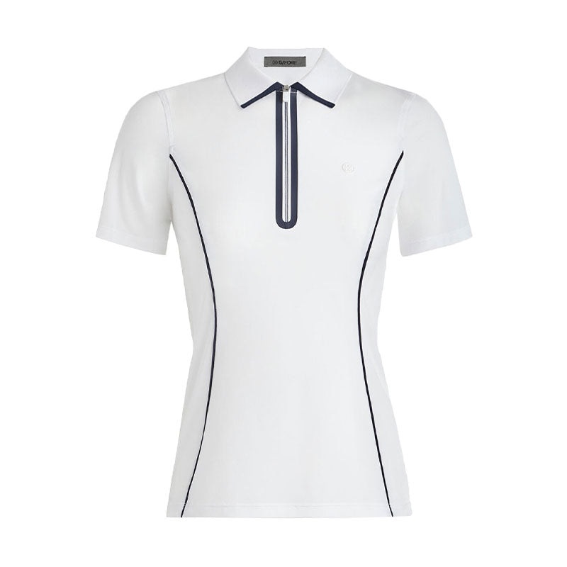 GFORE Warp Knit Quarter Zip Womens Polo (Snow/Twilight)