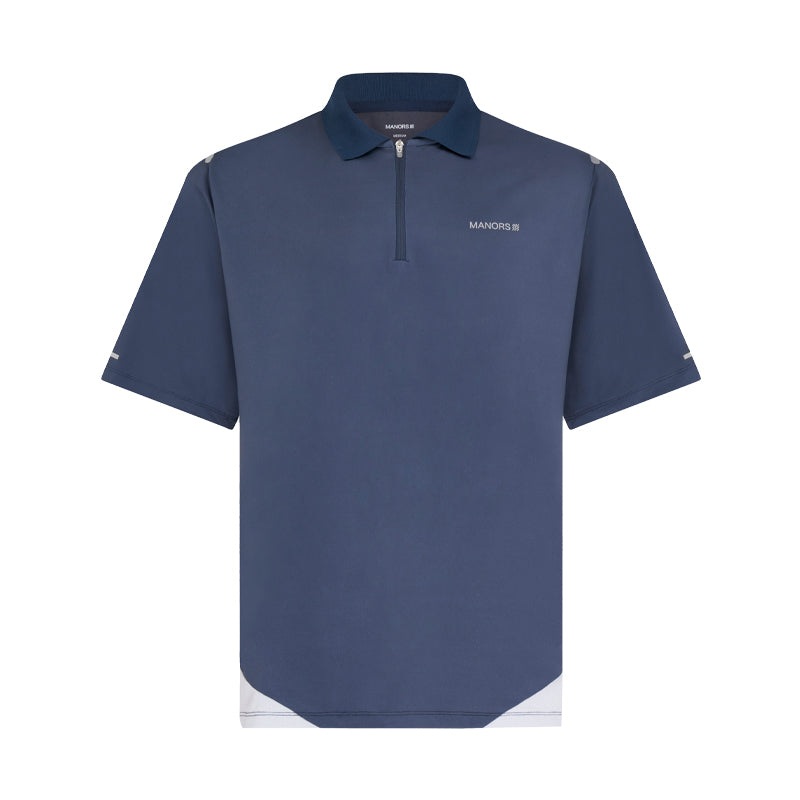 MANORS Frontier Men’s Quarter Zip Polo (Navy)