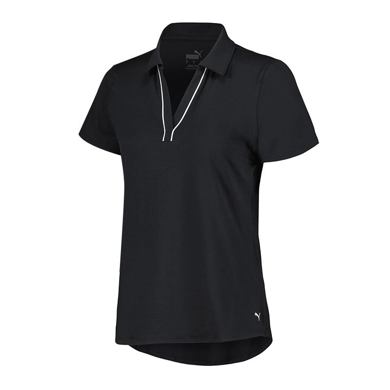 PUMA CLOUDSPUN Piped Golf Women’s Polo (Black)