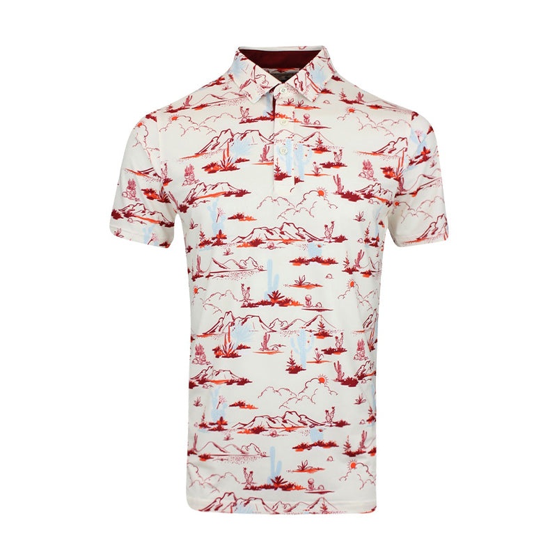 PUMA MATTR Bushland Men’s Polo (White/Red)