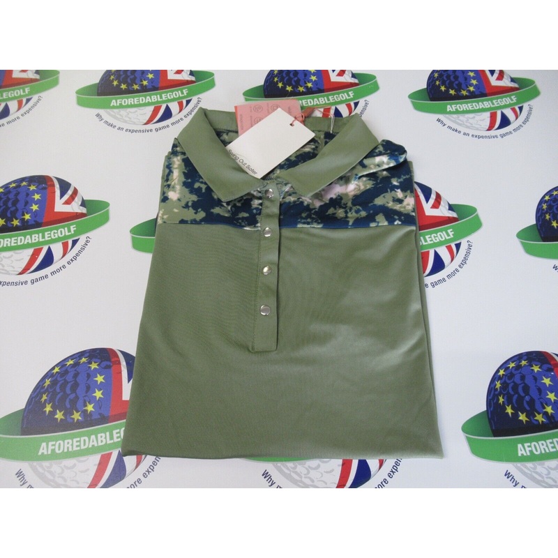 Swing Out Sister Bridgette Polo Shirt Olive Green UK Size XXL