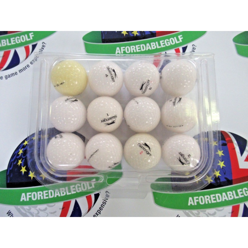 12 Slazenger Black Ice Pearl/Pearl 1 Grade Golf Balls