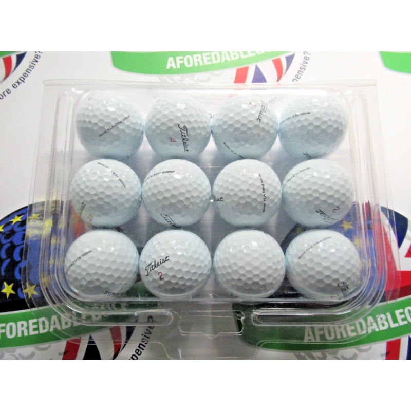 12 Titleist Pro V1 X 2023/2024 Golf Balls Pearl/Pearl 1 Grade
