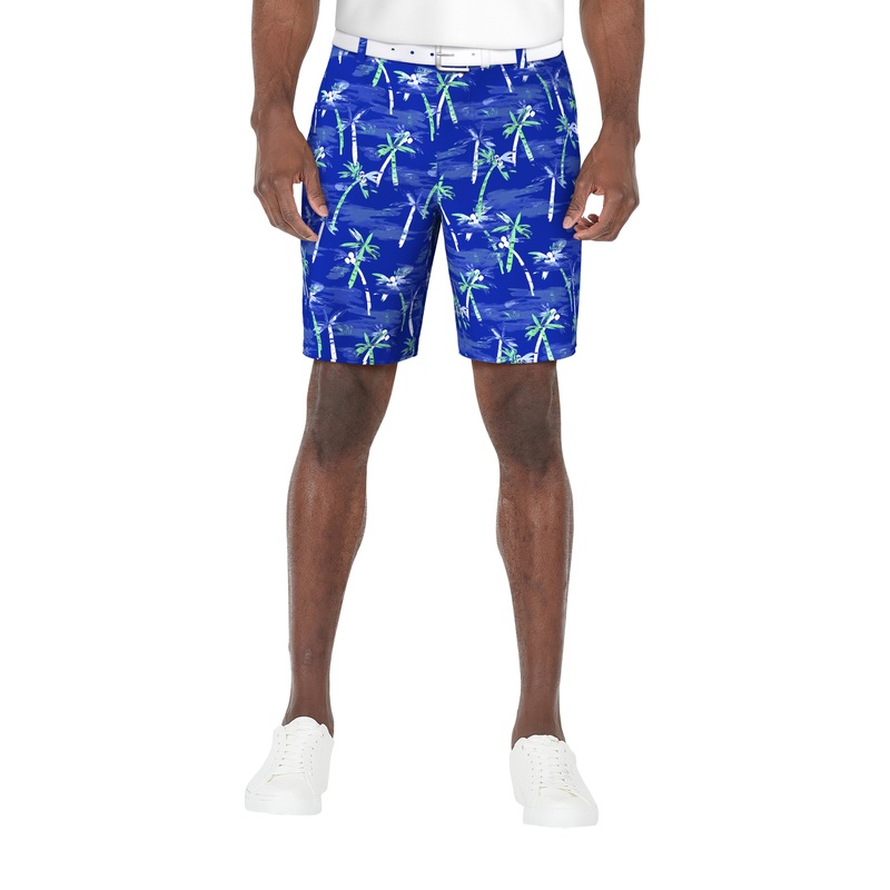 Men’s 8 Watercolor Palm Tree Print Golf Short