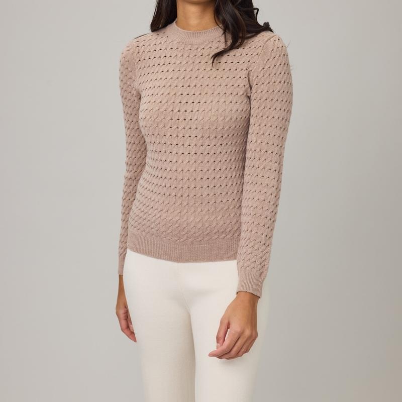 Pistache Chain Knit Sweater – Walnut