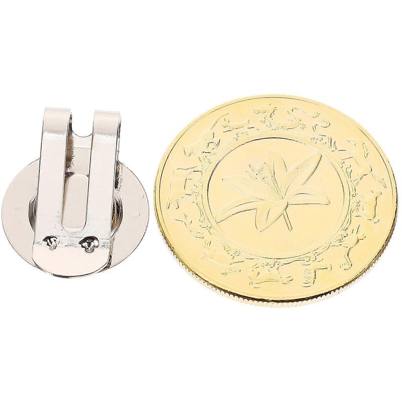 Stylish Golf Hat Clip with Ball Marker for Golfers  Portable & Functional Accessory for Golf Enthusiasts