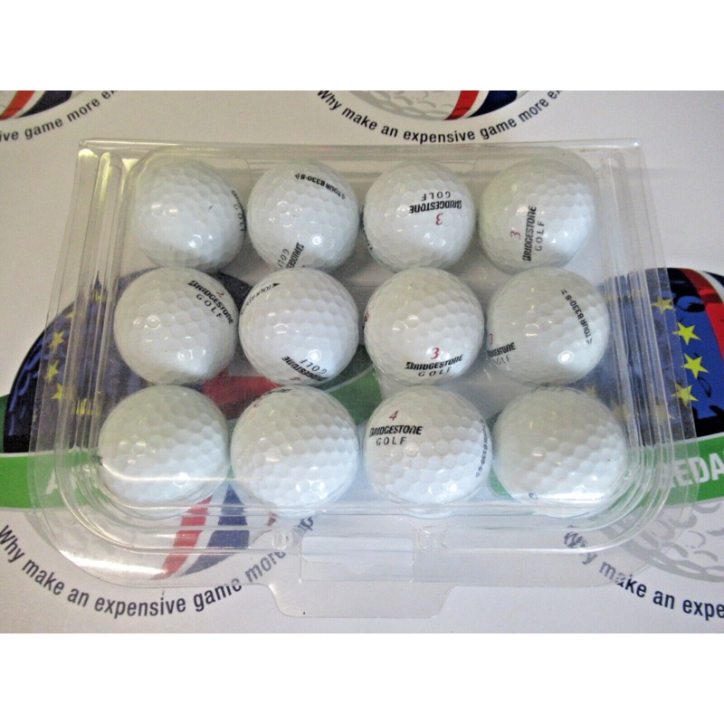 12 Bridgestone Tour B330-S White Golf Balls Pearl/Pearl 1 Grade