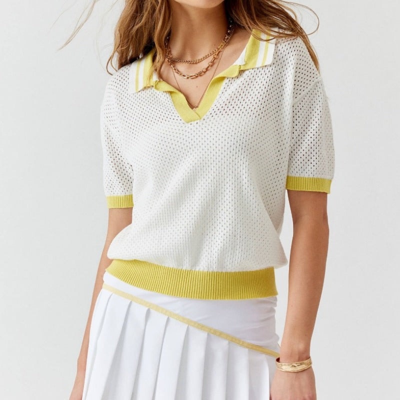Beach Riot Giana Polo – White Sand