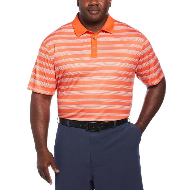 Big & Tall All-Over Energy Stripe Golf Polo
