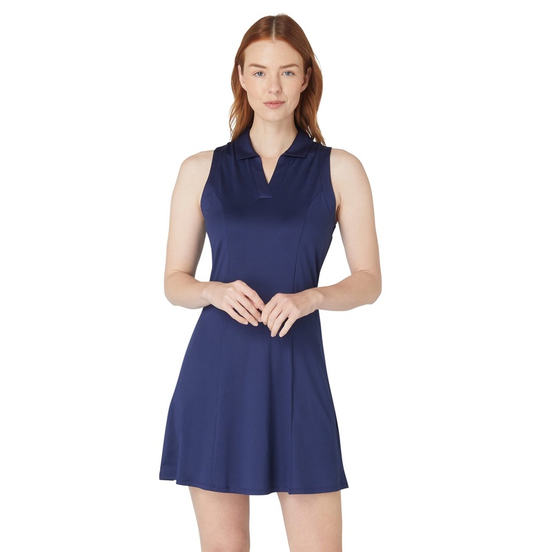 Callaway Ladies Sleeveless Navy Golf Dress with Mesh Detail