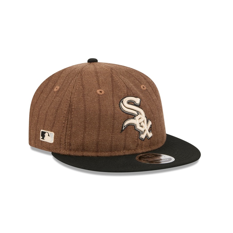 Chicago White Sox Three Looms Wool Pinstripe Retro Crown 9FIFTY Adjustable Hat