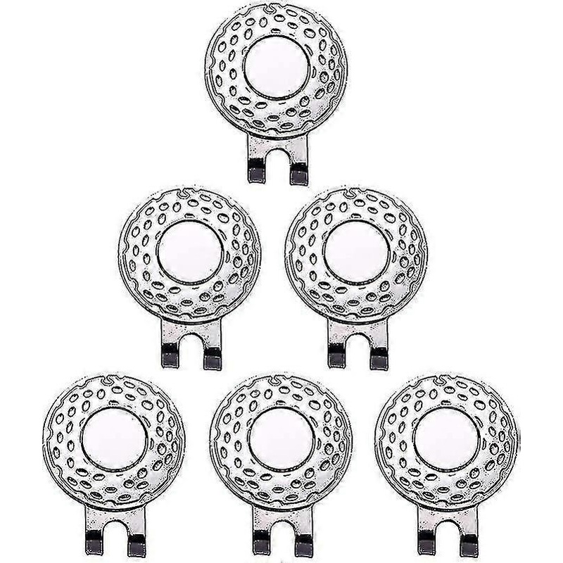 Magnetic Golf Cap Clip Golf Aim Marker Professional Golf Training Aids, 6 Pieces