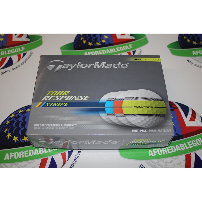 New 1 dozen Taylormade Tour Response Stripe mixed colours multi pack