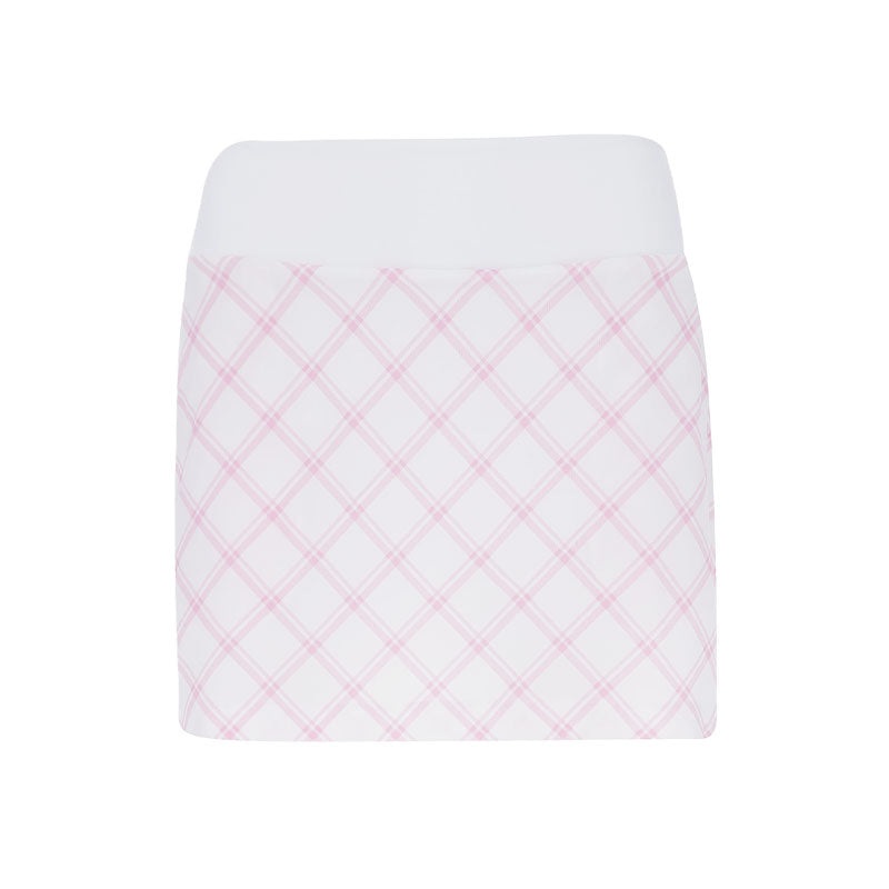 PUMA Blake Plaid Skirt (White/Pink)