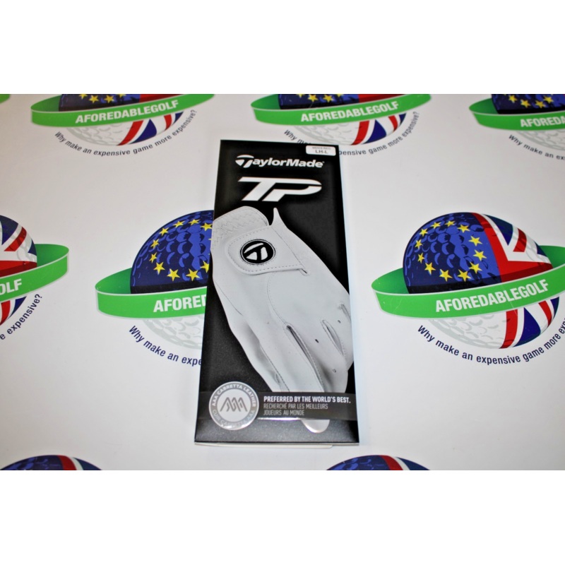 Taylormade TP cabretta leather white left hand golf glove size large