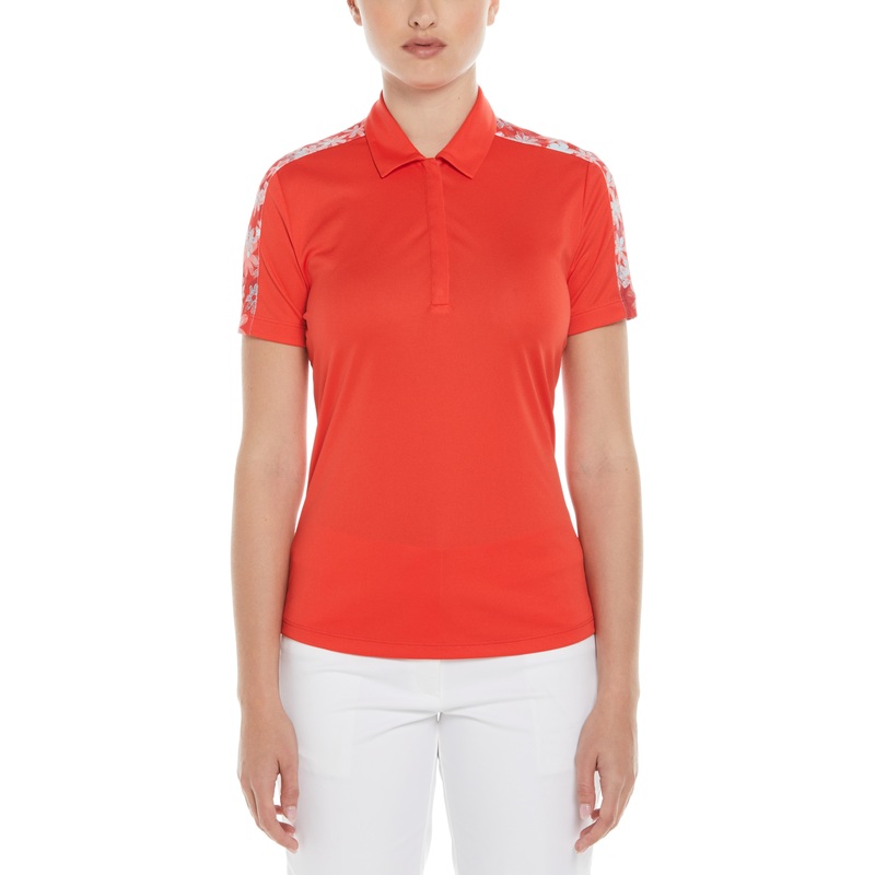 Women’s Playful Floral Block Print Golf Polo