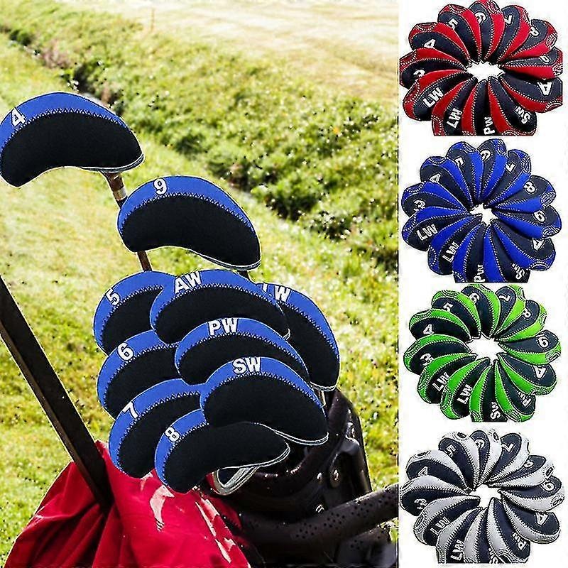 12pcs/set Golf Club Iron Head Cover Protector Neoprene Golf