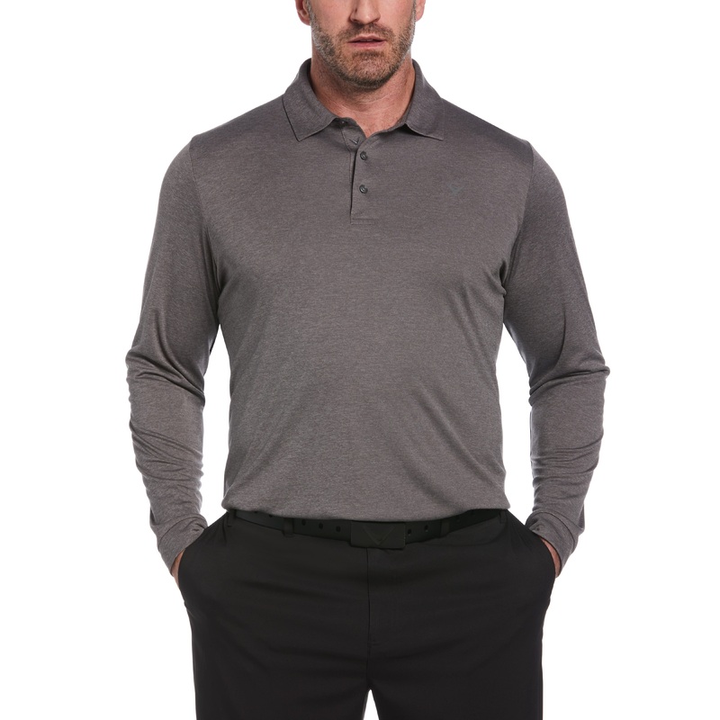 Big & Tall Swing Tech Essential Long Sleeve Golf Polo