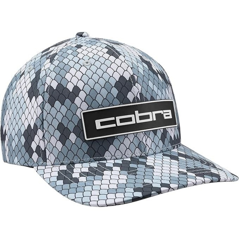Cobra Tour Tech Snap Back 110 Flexfit Adjustable Cap Winter Snakeskin Camo
