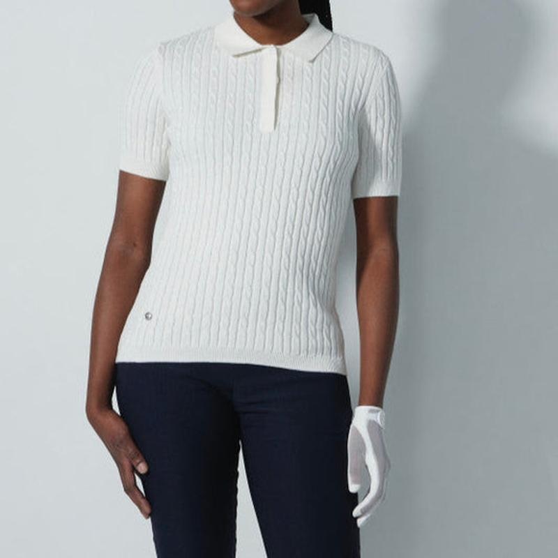 Daily Sports Madelene S/S Knit Polo – White