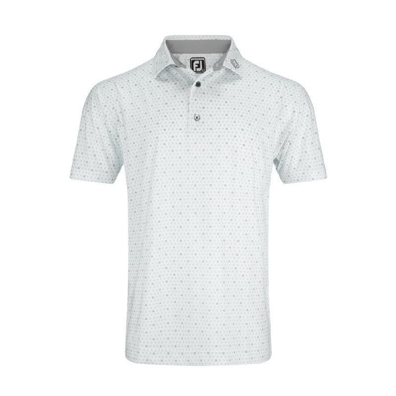 FOOTJOY Flying Wasp Lisle Mens Polo (White)
