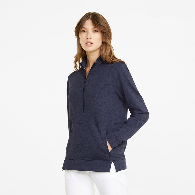 Puma Ladies Cloudspun Zip Navy Golf Top – Last One Medium Only Left